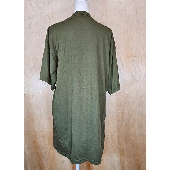 Green Rothco Semi Truck American Flag Graphic Print T-Shirt Made In USA‎ Size L - Picture 2 of 5